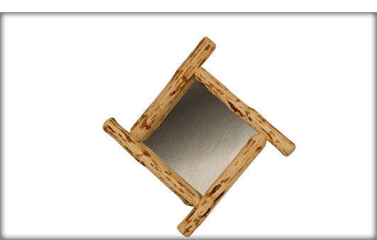 16" Diamond Log Mirror