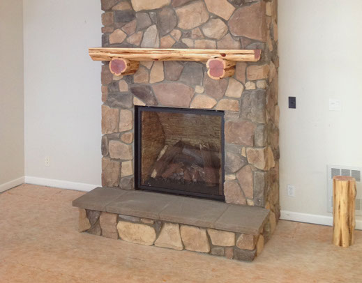 Red Cedar Kitchen Cabinets with Bar